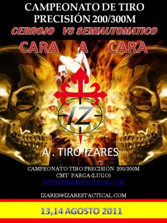 A. TIRO IZARES  (AGOSTO 13,14) CMT PARGA (LUGO)

2 CAMPOS DE TIRO UNO DE 200M  Y OTRO DE 300 M

MODALIDADES:
 20