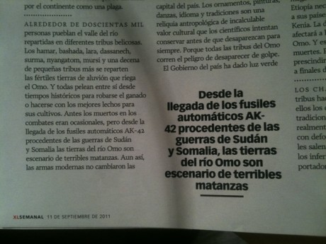 hola a todos, hoy leyendo el semanal como de costumbre he encontrado un reportaje sobre una tribu de áfrica, 00