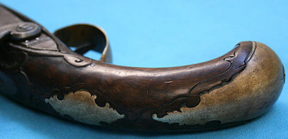 A fine German dueling pistol, numbered on the tang as two of a pair, by Johann Andreas Kuchenreiter I 11