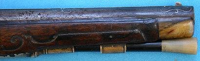 A fine German dueling pistol, numbered on the tang as two of a pair, by Johann Andreas Kuchenreiter I 22