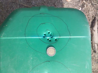Hola, pues os envío una agrupación echa con la diana54, calibre 5,5 y jsb jumbo heavy a 45 metros.
 Fue 00