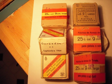 Hola.
Han llegado a mis manos varias cajas de 9 largo Santa Bárbara de Toledo de los años 76 y 77 en buen 00