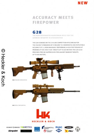 Han adoptado el modelo H&K MR308, con ello tenemos el modelo G28. 11