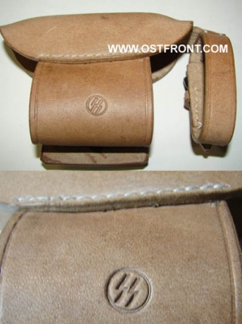 ¿Para qué es esa cartera de cuero que lleva amarrada este Mauser? ¿Es de época? 50