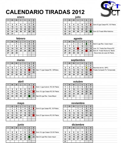 Os adjunto el calendario de tiradas del Polígono de tiro de Caspe.
en breve colgaremos la normativa para 00