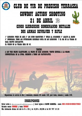 El próximo 21 de Abril en las instalaciones del   Club de Tir de Preciso Terrassa  , se celebrara la primera 00