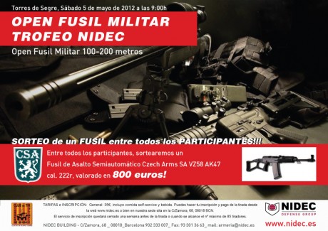  cartelstirada.jpg Para el próximo 5 de Mayo tenemos una tirada de fusil militar en torres de segre.
Se 00