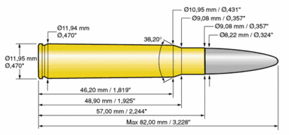 he mirado en el libro de malfatti, en internet, todos los sitios pone que la longitud total son 82mm.
me 60
