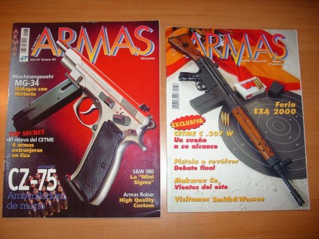 Hola!!!

Vendo los siguientes numeros sueltos de la revista ARMAS:

183, 221, 226, 228, 230, 233, 238, 11