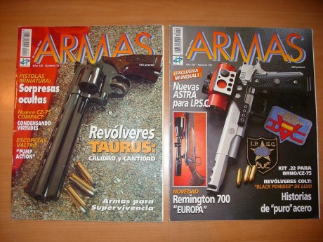 Hola!!!

Vendo los siguientes numeros sueltos de la revista ARMAS:

183, 221, 226, 228, 230, 233, 238, 10