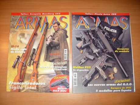 Hola!!!

Vendo los siguientes numeros sueltos de la revista ARMAS:

183, 221, 226, 228, 230, 233, 238, 21