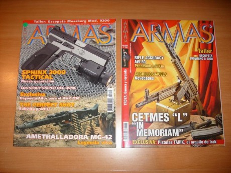Hola!!!

Vendo los siguientes numeros sueltos de la revista ARMAS:

183, 221, 226, 228, 230, 233, 238, 31