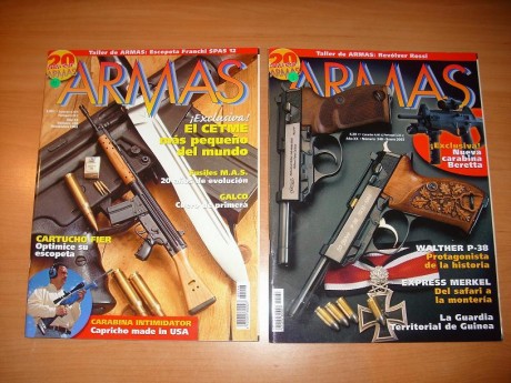 Hola!!!

Vendo los siguientes numeros sueltos de la revista ARMAS:

183, 221, 226, 228, 230, 233, 238, 30