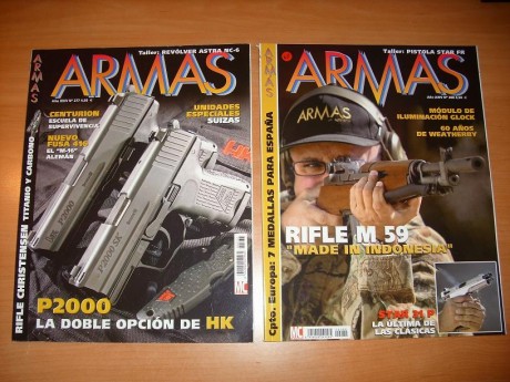 Hola!!!

Vendo los siguientes numeros sueltos de la revista ARMAS:

183, 221, 226, 228, 230, 233, 238, 40