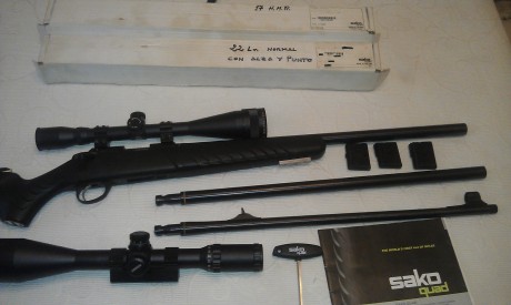 Se vende sako quad con tres cañones.
22 lr heavy barrel
22 lr con miras abiertas
17 hmr heavy barrel
Cada 51