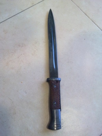 Buenas, he conseguido esta bayoneta de un kar 98 con el marcaje P.R.8, tengo entendido que es Parque de 01