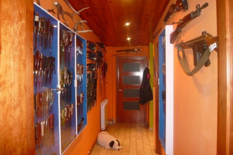 Hola, quiero colgar en la pared o dentro de una vitrina mi coleccion de cuchillos y bayonetas, hay algunos 70