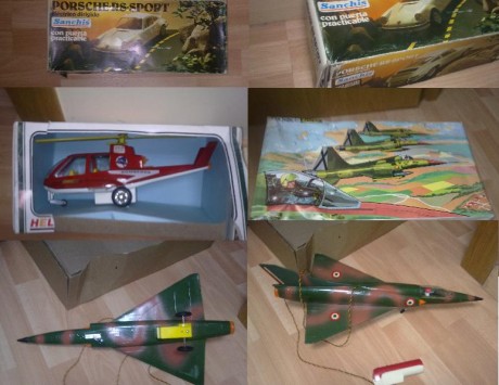 Vendo o cambio por militaria o armas los siguientes juguetes de sanchis de los años 70/80:

Porche fricción 10