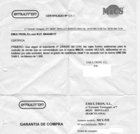 Un tirador de mi familia con Autorización de recarga desde hace unos 3 ó 4 años para determinados calibres, 00
