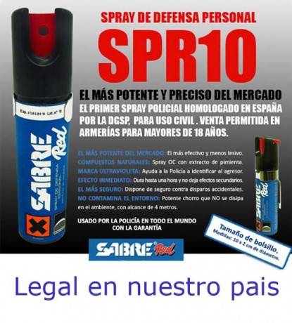 Hola el lunes pasado un amigo que le a comprado a su mujer un spray de defensa marca red sabre le comento 30