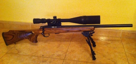 Compañeros aquí os dejo una agrupación de mi CZ 455 thumbhole a 50 metros de distancia con munición SK 10