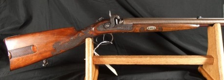 Hola, otra coleccion de fotos de un arma larga doble, un cañon para rifle .56 y otro de escopeta .28 ga. 00