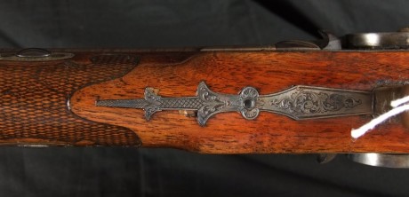 Hola, otra coleccion de fotos de un arma larga doble, un cañon para rifle .56 y otro de escopeta .28 ga. 41