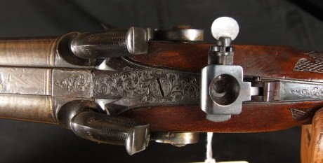 Hola, otra coleccion de fotos de un arma larga doble, un cañon para rifle .56 y otro de escopeta .28 ga. 40