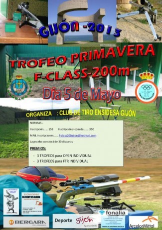 La tirada comenzará a las 9:00 del  DOMINGO  5. Constará de cuatro dianas, una de ellas de prueba, con 00