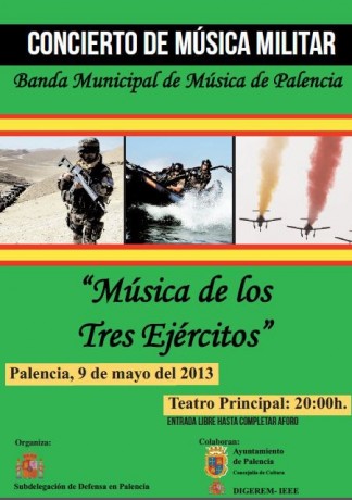 La Banda Municipal de Música de Palencia ofrecerá un Concierto de música militar de los tres Ejércitos 00