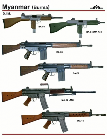 Al ver las fotos,lo poco que se aprecia es como un SA-80 britanico con alza/asa y punto del M16... y sin 30