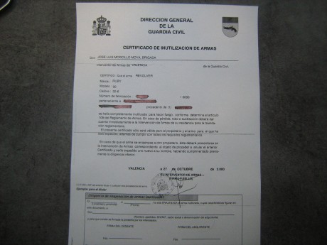 Vendo revolver RUBY inutilizado con su caja original
certificado de inutilización nominal.
Ahora 75 euros 10