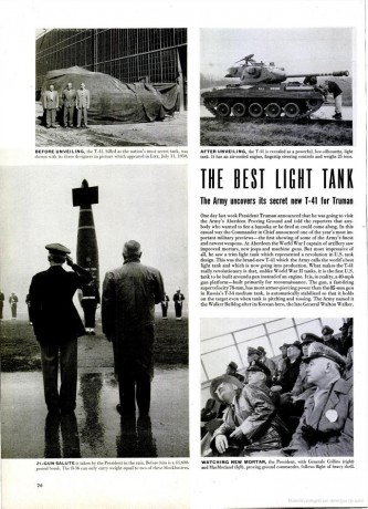 Como cambia todo, una noticia (revista LIFE) decia: 

"el mejor carro ligero; el ejercito destapa 00