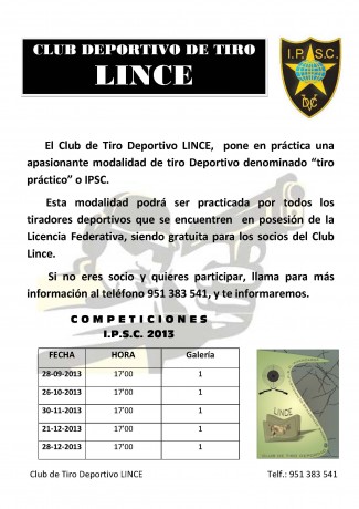 El Club de Tiro Deportivo LINCE, pone en práctica una apasionante modalidad de tiro Deportivo denominado 00
