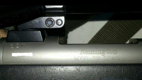 Vendo Remington 700 Titanium calibre 7-08 Remington. Perfecto para recechos dado su poco peso. Con bases 01