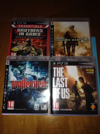  PS3  IMPECABLE.

 Solo usada por mi para estos cuatro juegos  que incluyo, jugados  una sola vez  cada 00