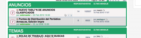 Me he tomado la libertad de hacer unas capturas de como veo yo los foros ... por si hay que corregir algo 10