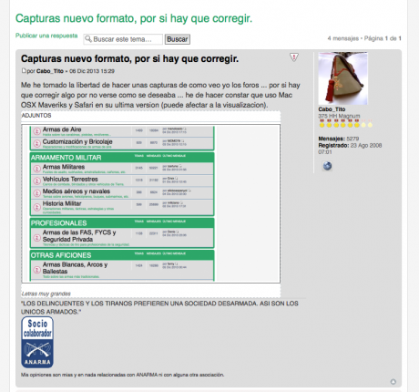 Me he tomado la libertad de hacer unas capturas de como veo yo los foros ... por si hay que corregir algo 40