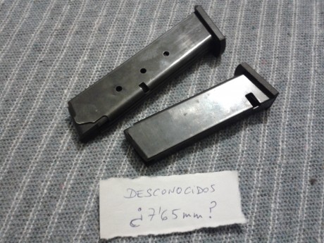 Hola, tengo varios cargadores para vender, pero no sé a qué pistola pertenecen, de algunos creo saber 21