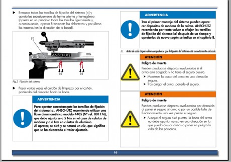 Algien me puede recomendar un par de apriete (en Nm) para los tornillos de la acción del esta carabina?
Muchas 121