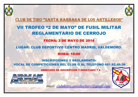 Adjunto invitación al VII Trofeo "2 de Mayo" de Fusil Militar reglamentario de cerrojo que celebrará 00