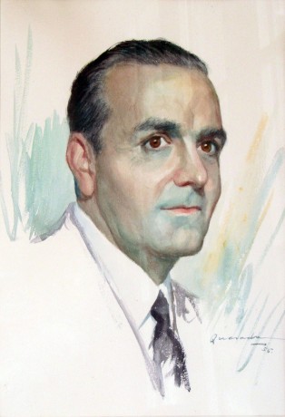 Vendo acuarela de Julio Quesada Guilabert. Acuarela sobre papel firmada y fechada en 1956 en el ángulo 00