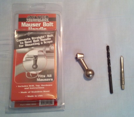 Vendo kit de acodado para Mauser de la marca ATI.

Incluye:
- Instrucciones
- Maneta con su tornillo
- 00