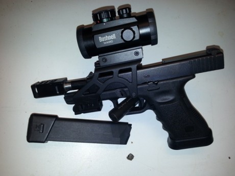 Ya he conseguido modificar mi Glock 17 para Open. Al final salió por un buen precio.
- Freno de boca: 00