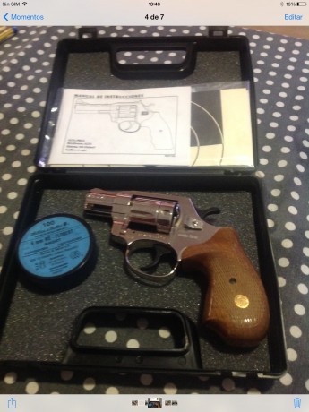 Vendo revolver Alfa 620E cromado de 2 pulgadas y cal. 6 mm flobert guiado en AE está completamente nuevo 02