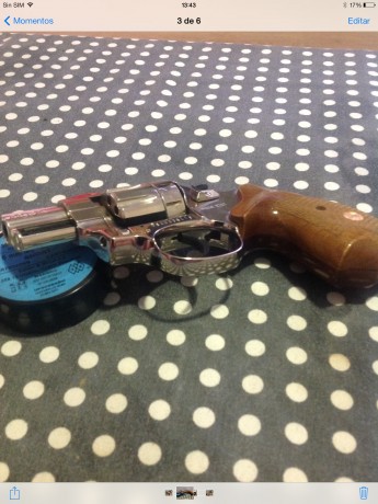 Vendo revolver Alfa 620E cromado de 2 pulgadas y cal. 6 mm flobert guiado en AE está completamente nuevo 01