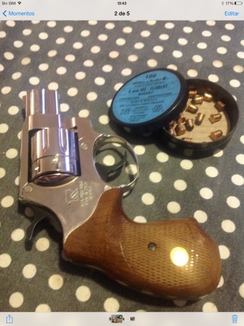 Vendo revolver Alfa 620E cromado de 2 pulgadas y cal. 6 mm flobert guiado en AE está completamente nuevo 00