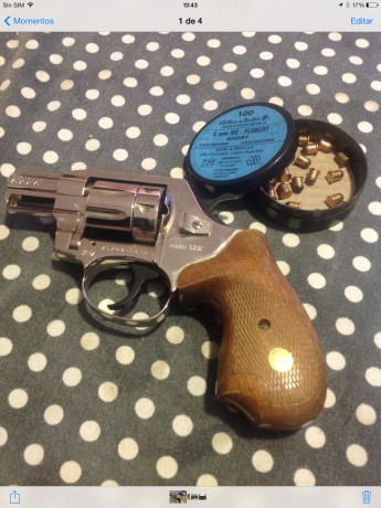 Vendo revolver Alfa 620E cromado de 2 pulgadas y cal. 6 mm flobert guiado en AE está completamente nuevo 11