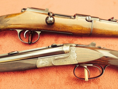 Rifle Express, calibre 9.3x74. Marca Barella 
Rifle de cerrojo calibre 6.5x57. Marca Jeffery´s

Rifles 02