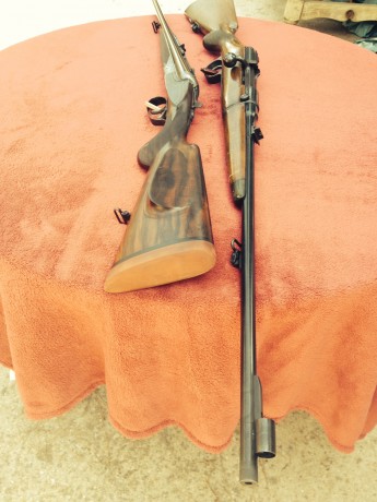 Rifle Express, calibre 9.3x74. Marca Barella 
Rifle de cerrojo calibre 6.5x57. Marca Jeffery´s

Rifles 01